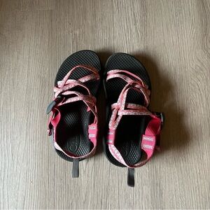 Girls Chaco Pink and Black Sandals size 1